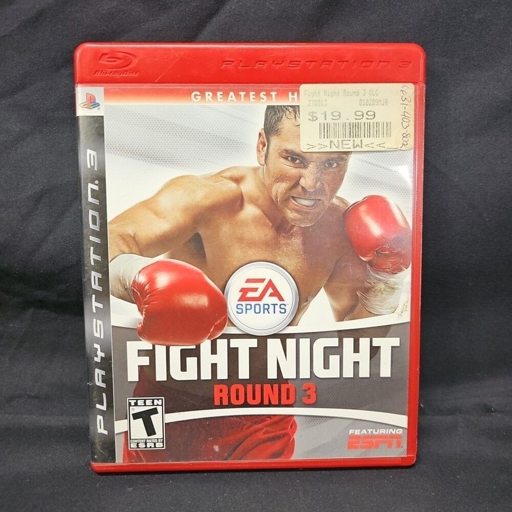 Fight Night Round 3 GREATEST HITS! Sony PlayStation 3 RED CASE!